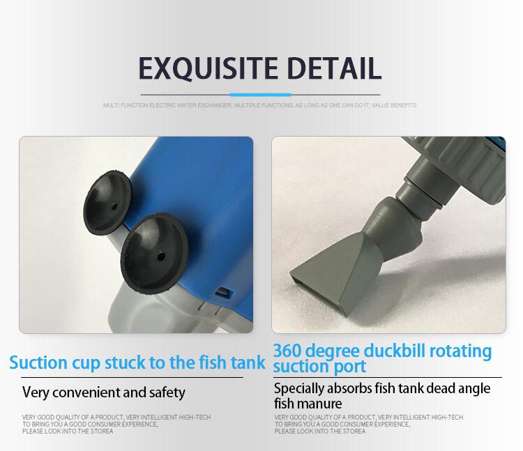 20/28W Electric Aquarium Fish Tank Water Change Pump Aquarium Cleaning Tool Water Changer Gravel Cleaner Siphon Filter Pump