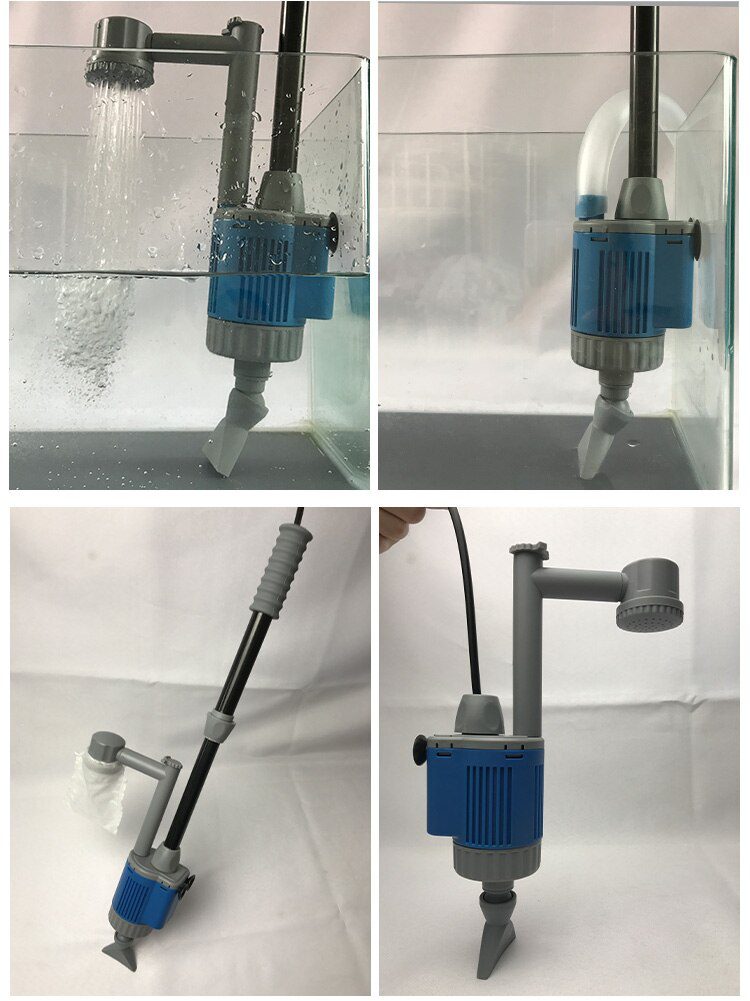 20/28W Electric Aquarium Fish Tank Water Change Pump Aquarium Cleaning Tool Water Changer Gravel Cleaner Siphon Filter Pump