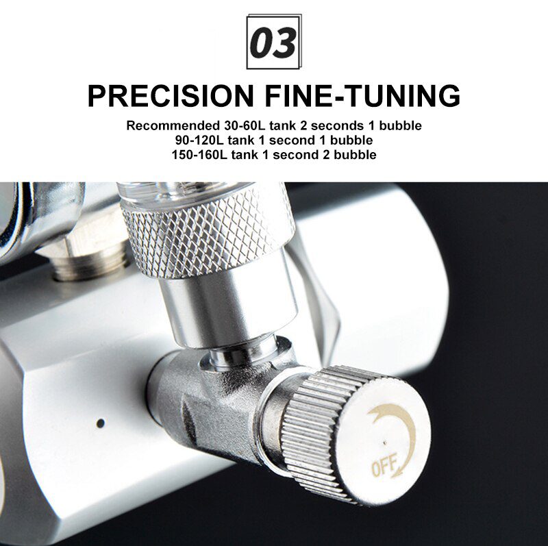 DIY Aquarium CO2 Regulator Magnetic Solenoid Kit Check Valve Fish Tank Accessories CO2 Control System Reactor Generator Set