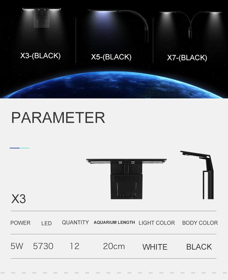 Super Slim LED Aquarium Light Lighting plants Grow Light 5W/10W/15W Aquatic Plant Lighting Waterproof Clip-on Lamp For Fish Tank