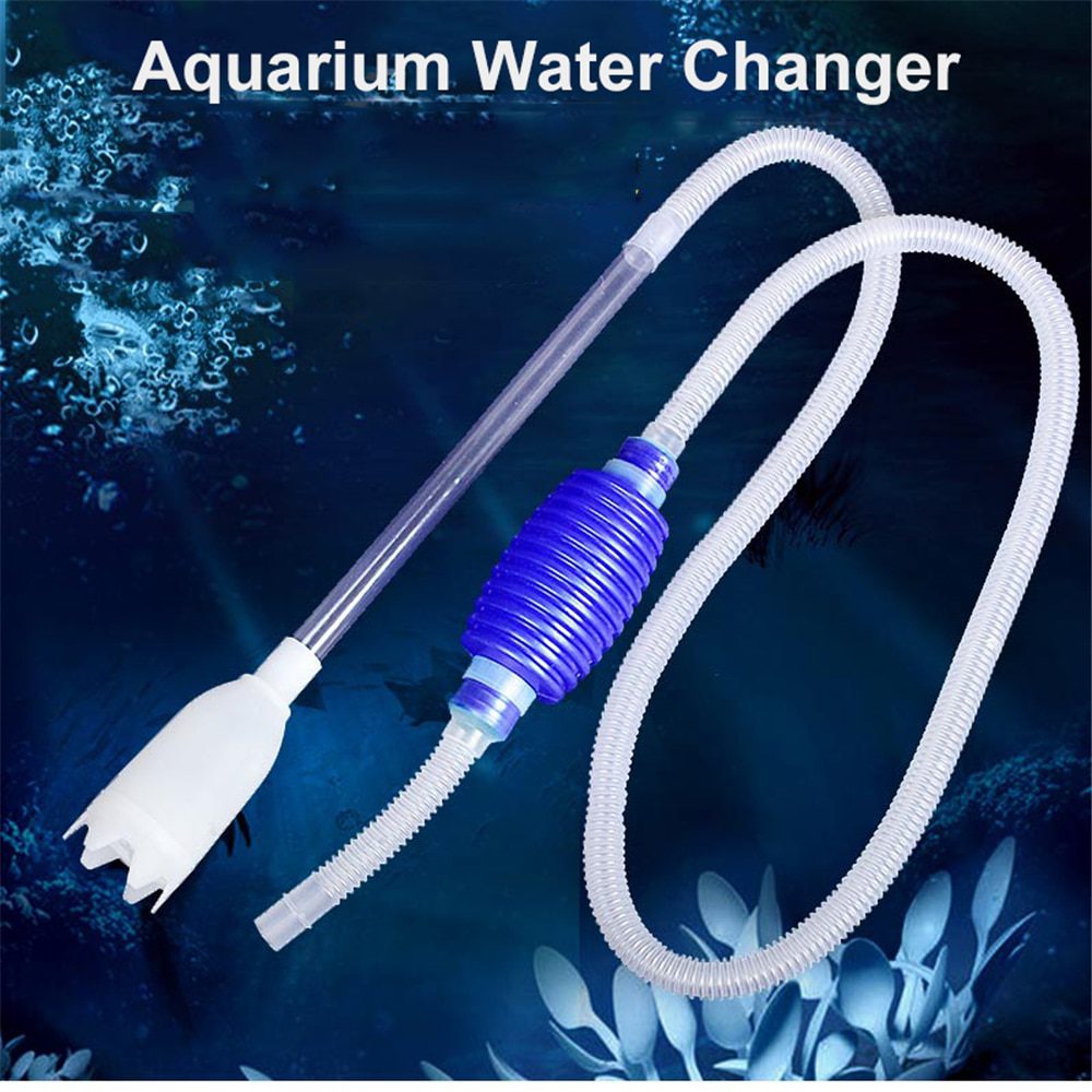 Aquarium Gravel Cleaner Vacuum Handheld Siphon Pump With Filter Nozzle Fish Tank Water Changer Air Pump Cleaning Accessories