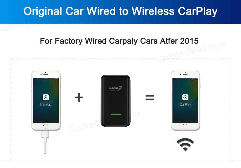 Carlinkit 2.0 Wireless CarPlay Dongle IOS 14 Adapter for Audi Benz Mazda Porsche Volkswagen Volvo Ford Citroen Honda Nissan Opel