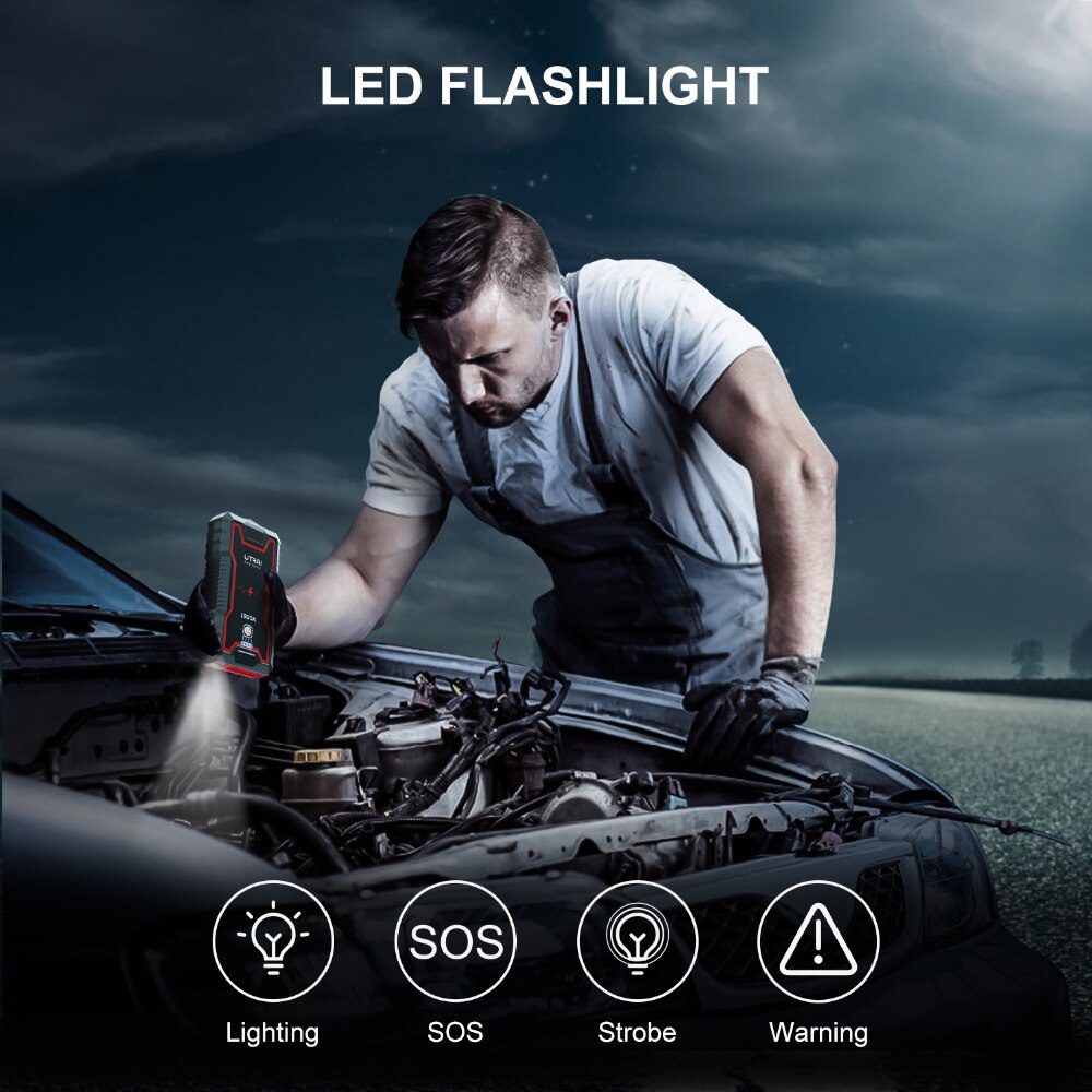 UTRAI Car Jump Starter Power Bank 16000/22000mAh 12V Starting Device Portable Emergency Car Booster Auto Car Battery Charger Gas