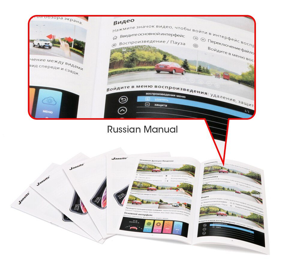 Jansite 10 inches 2.5K Car DVR Touch Screen Stream Media Dual Lens Video Recorder Rearview mirror Dash cam Front and Rear camera