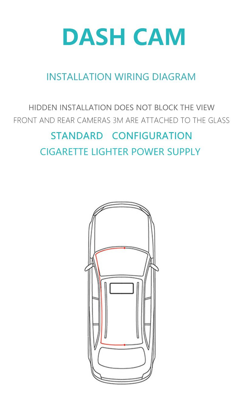 Sameuo U2000 WIFI dash cam 2k front and rear 1080p 2 camera Lens CAR dvr smart car dvrs Auto Night Vision 24H Parking Monitor