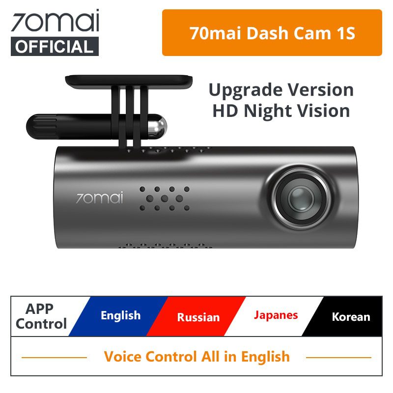 70mai Smart Dash Cam 1S English Voice Control 70 Mai Car Camera 1080P 130FOV Wifi 70mai Car DVR Car Recorder Auto Recorder Wifi