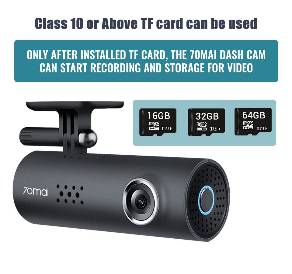 70mai Smart Dash Cam 1S English Voice Control 70 Mai Car Camera 1080P 130FOV Wifi 70mai Car DVR Car Recorder Auto Recorder Wifi