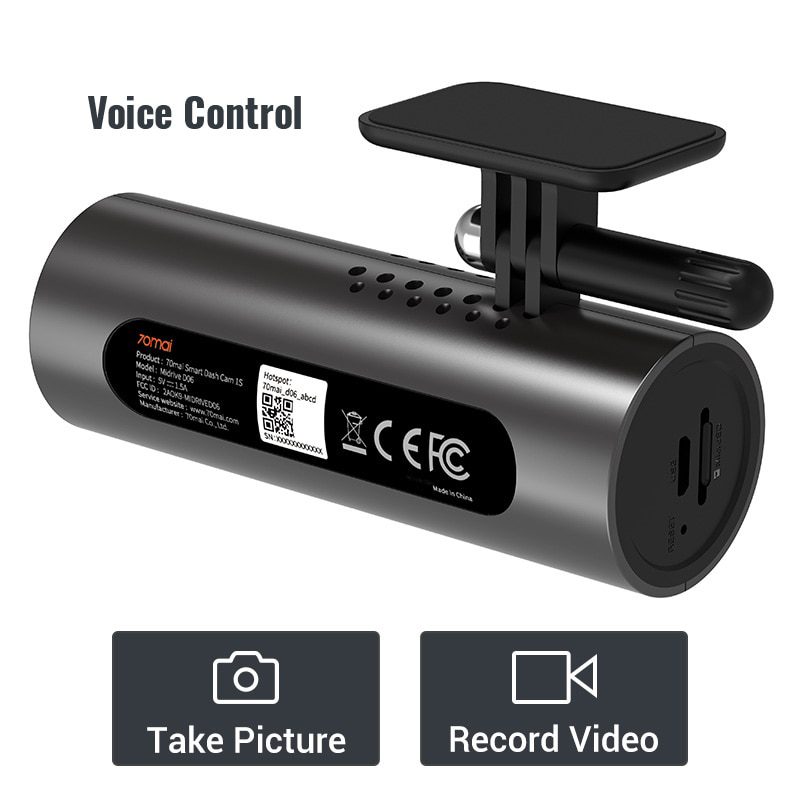 70mai Smart Dash Cam 1S English Voice Control 70 Mai Car Camera 1080P 130FOV Wifi 70mai Car DVR Car Recorder Auto Recorder Wifi