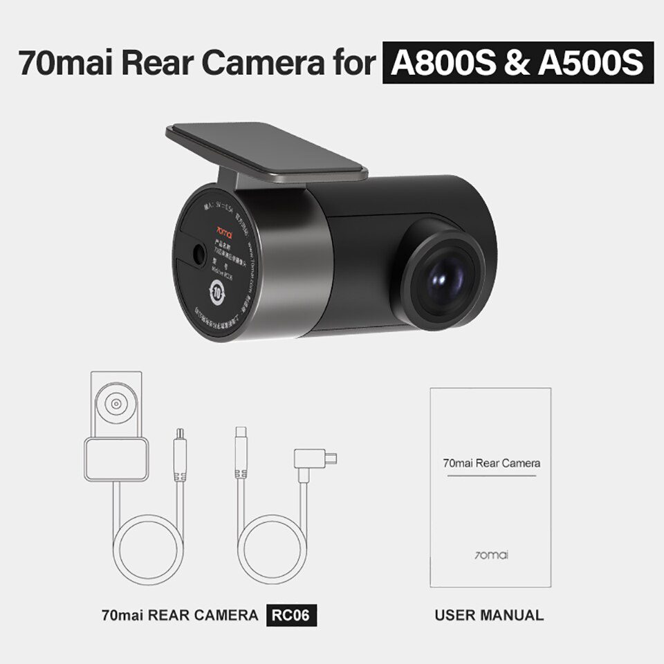 70mai Rear Cam for 70mai 4K Dash Cam 70mai A800 4K Car DVR Rearview cam 70mai Pro Plus + RCO6 for A800S & A500S RC09 for A400 70mai Rear Cam for 70mai 4K Dash Cam 70mai A800 4K Car DVR Rearview cam 70mai Pro Plus + RCO6 for A800S & A500S RC09 for A400