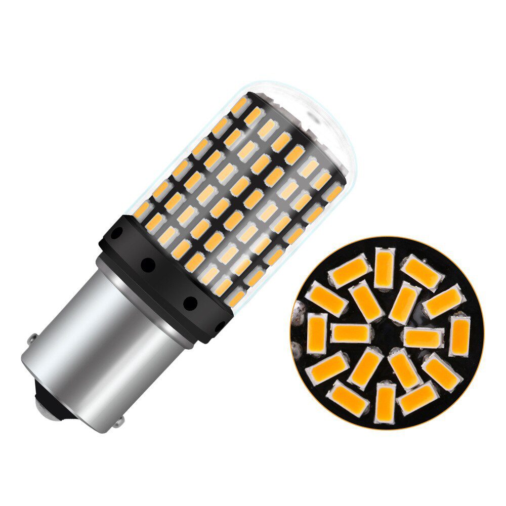 1PCS 1156 BA15S P21W BAU15S PY21W LED T20 7440 W21W P21/5W 1157 BAY15D led Bulbs 144smd CanBus lamp For Turn Signal Light 12V