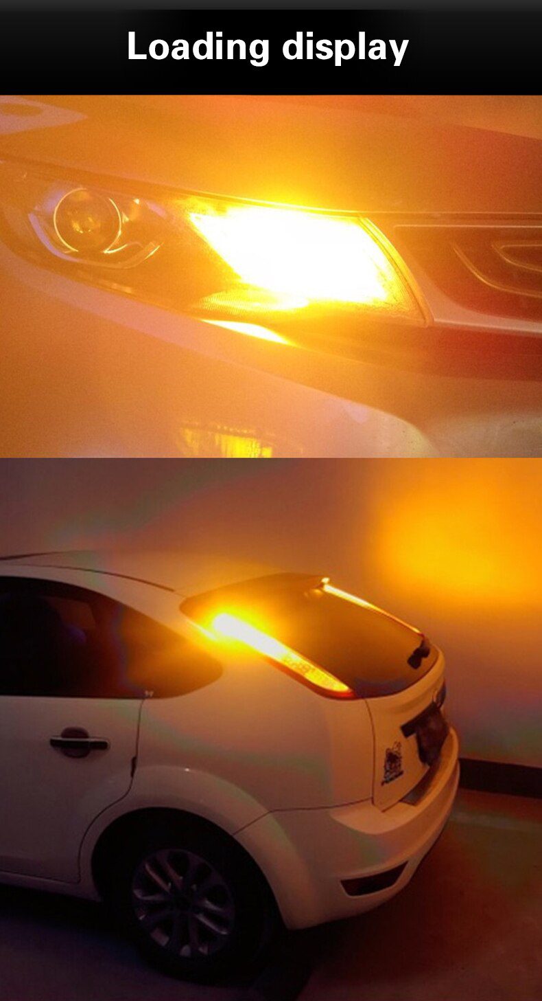 1PCS 1156 BA15S P21W BAU15S PY21W LED T20 7440 W21W P21/5W 1157 BAY15D led Bulbs 144smd CanBus lamp For Turn Signal Light 12V