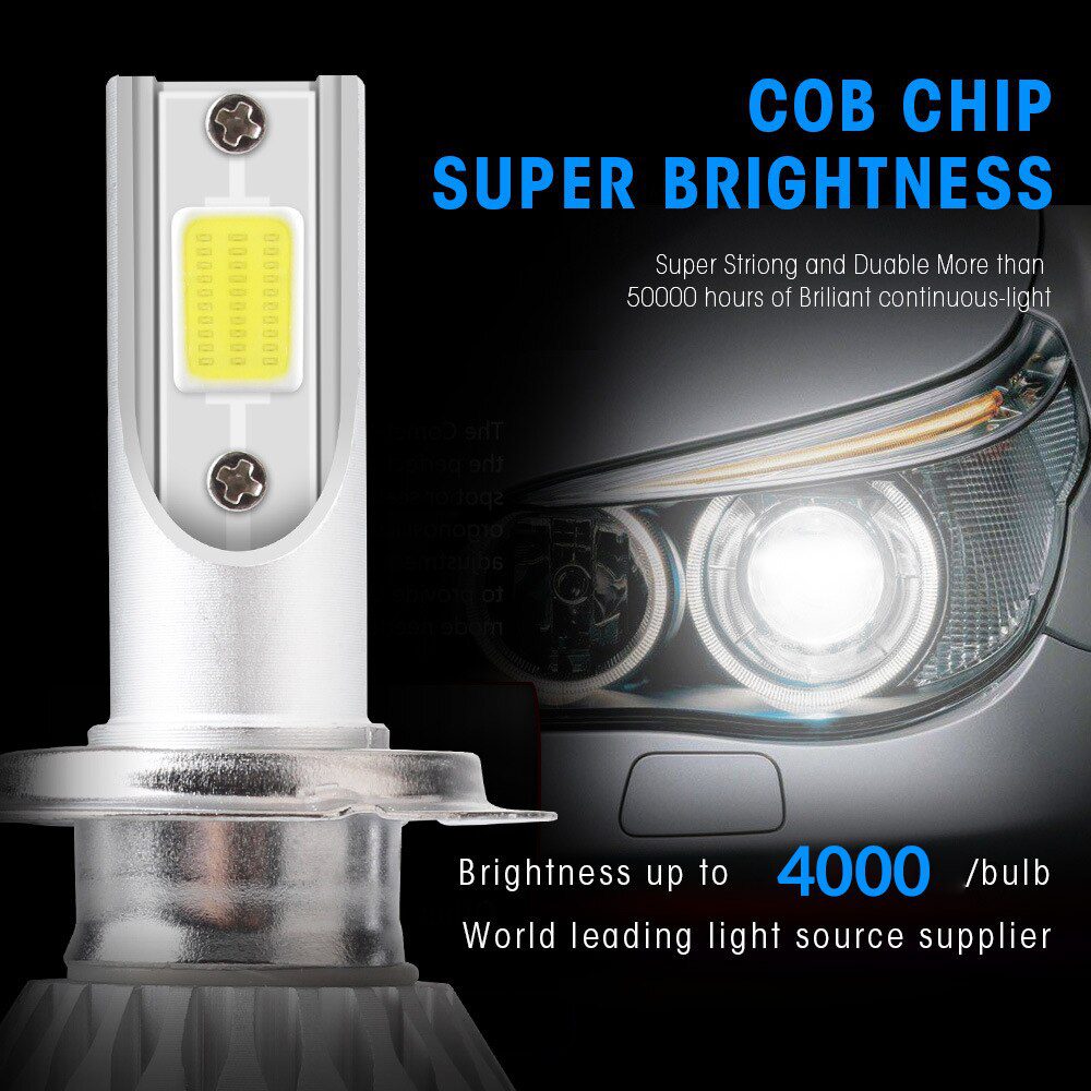 2PCS C6 led Car Headlight H7 LED H4 Bulb H8 H1 H3 H11 HB3 9005 HB4 9006 9007 Auto Lamps Fog Lights 3000K 6000K 8000K wholesale