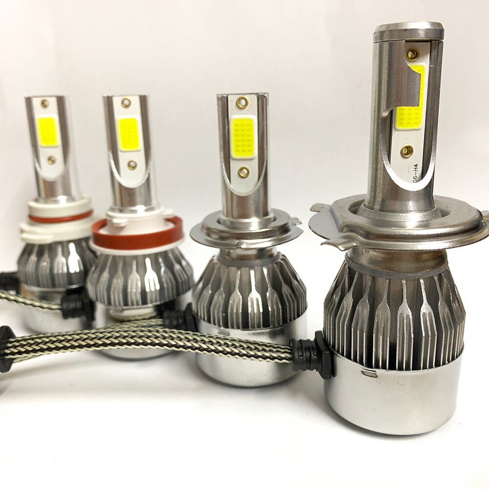 2PCS C6 led Car Headlight H7 LED H4 Bulb H8 H1 H3 H11 HB3 9005 HB4 9006 9007 Auto Lamps Fog Lights 3000K 6000K 8000K wholesale