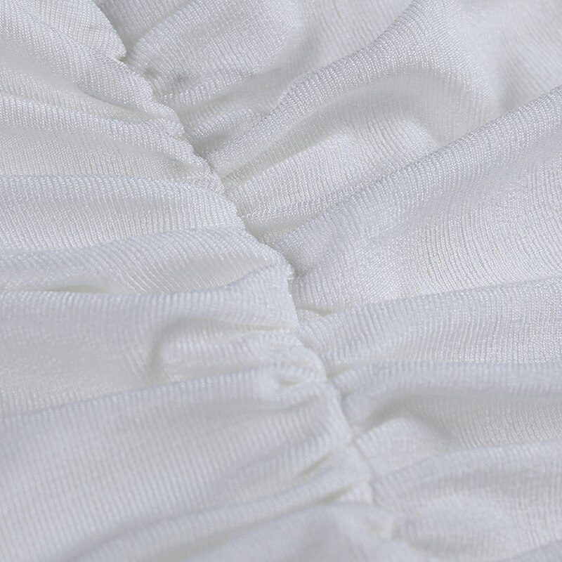 One Shoulder Crop Top Women Sexy Sleeveless Ruched Tank Top Summer White Black Blue Orange Plain Short Tanks Camis