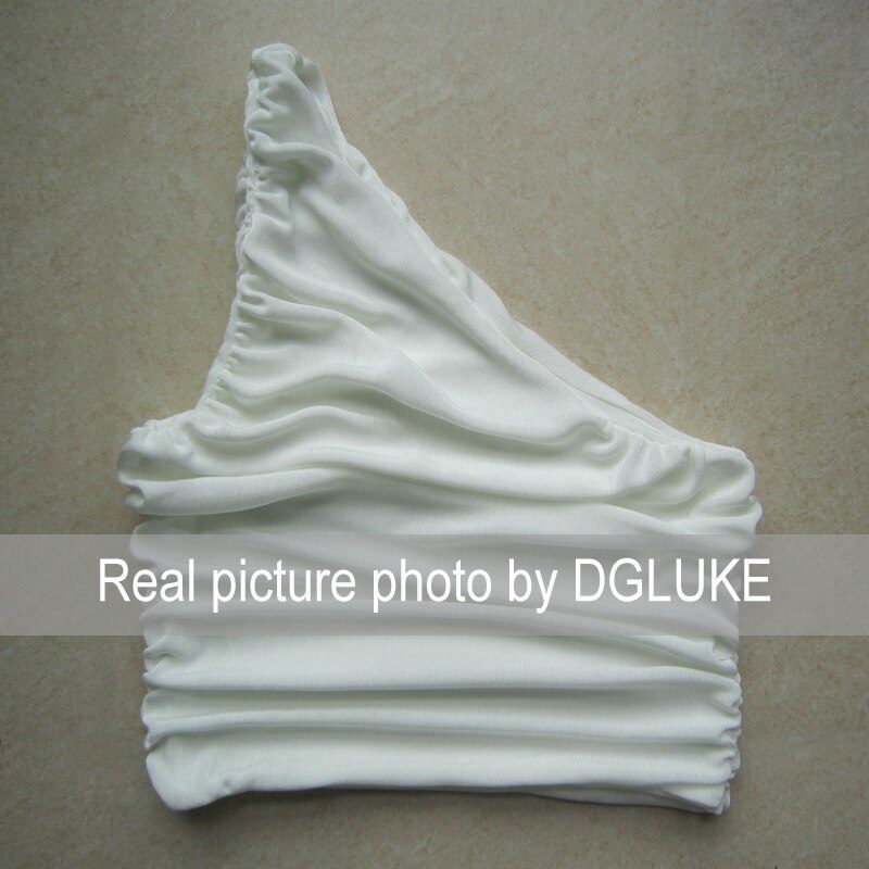 One Shoulder Crop Top Women Sexy Sleeveless Ruched Tank Top Summer White Black Blue Orange Plain Short Tanks Camis