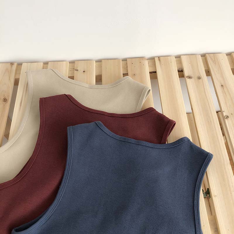 Summer new ladies retro crop top high waist slimming stretch slim short sleeveless bottoming top M30709