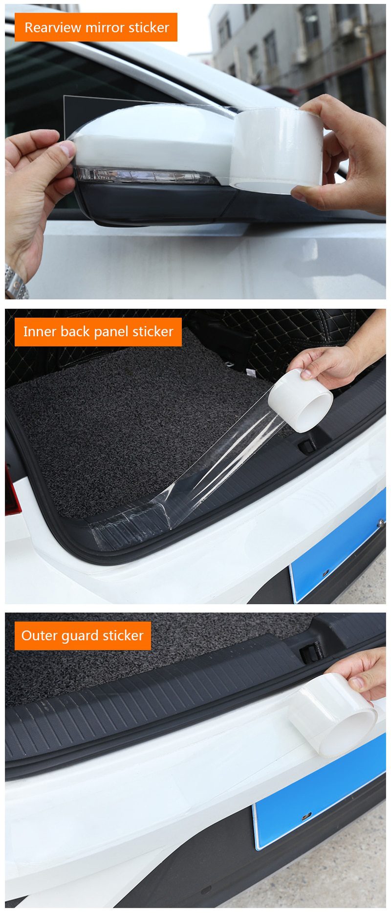 Universal Car Anti-collision Strip Nano Tape Scratchproof Car Threshold Transparent Film Door Edge Rim Protective Car Stickers