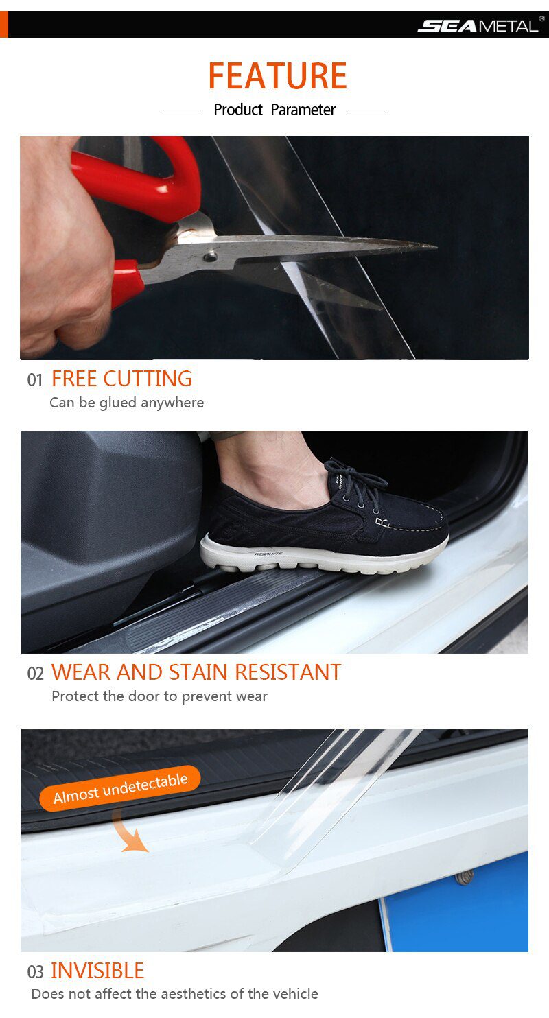 Universal Car Anti-collision Strip Nano Tape Scratchproof Car Threshold Transparent Film Door Edge Rim Protective Car Stickers