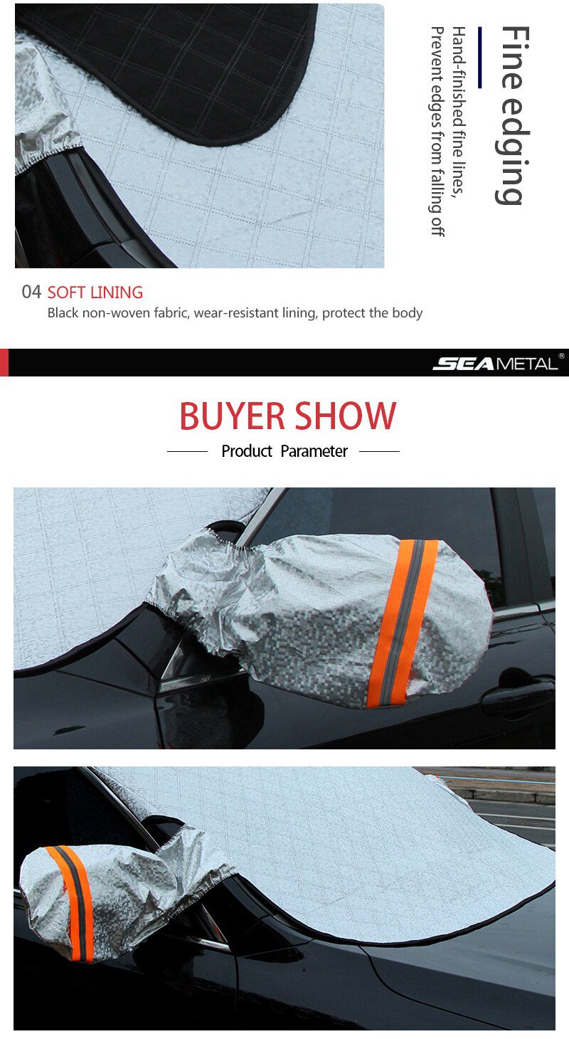 Car Snow Cover Car Cover Windshield Sunshade Outdoor Waterproof Anti Ice Frost Auto Protector Winter Automobiles Exterior Cover