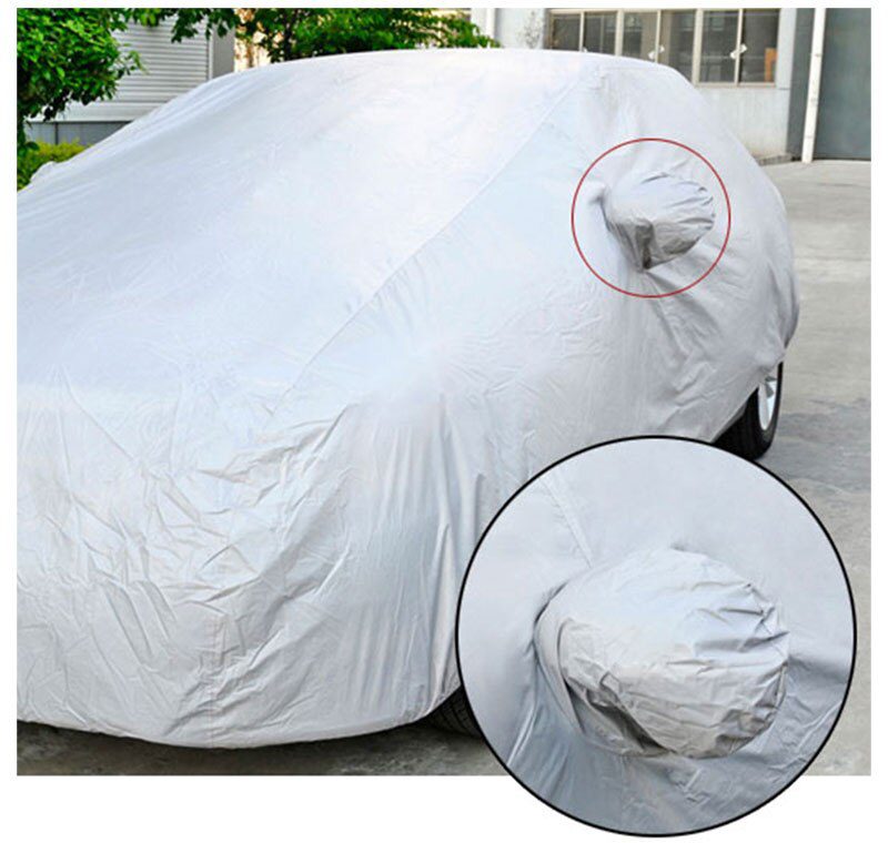 Universal Full Car Cover Rain Frost Snow Dust Waterproof Protection Exterior Car Protector Covers Anti UV Outdoor Sun Reflective