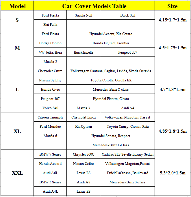 Universal Car Cover Full Cover Outdoor Indoor UV Protection Sunscreen Heat Protection Dustproof Scratch-Resistant Sedan M-XXL