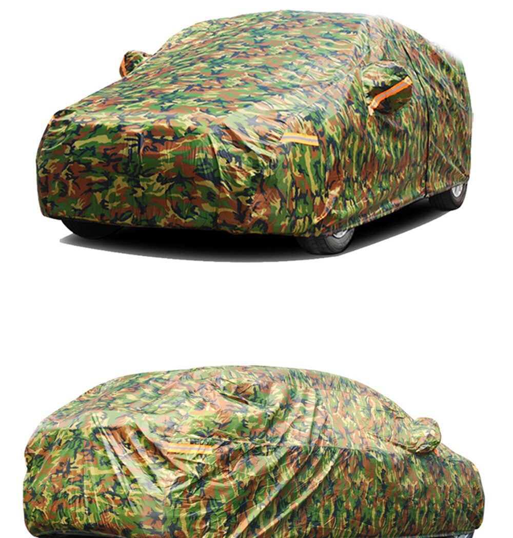 Kayme waterproof camouflage car covers outdoor sun protection cover for car reflector dust rain snow protective suv sedan full