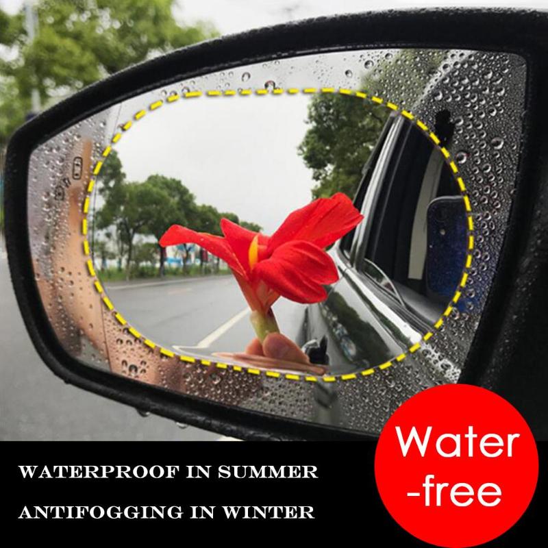2/4pcs Car Rain Rearview Mirror Films Waterproof Anti-Fog Car Mirror Rain Cover Anti-rain Car Window Rain Protector Glass Film