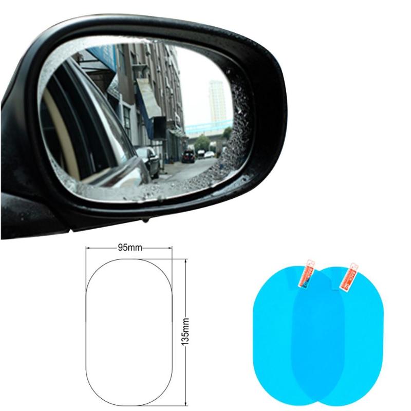 2/4pcs Car Rain Rearview Mirror Films Waterproof Anti-Fog Car Mirror Rain Cover Anti-rain Car Window Rain Protector Glass Film