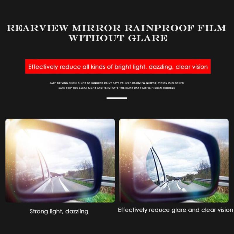 2/4pcs Car Rain Rearview Mirror Films Waterproof Anti-Fog Car Mirror Rain Cover Anti-rain Car Window Rain Protector Glass Film