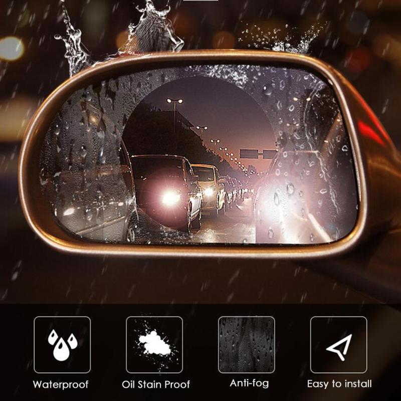 2/4pcs Car Rain Rearview Mirror Films Waterproof Anti-Fog Car Mirror Rain Cover Anti-rain Car Window Rain Protector Glass Film
