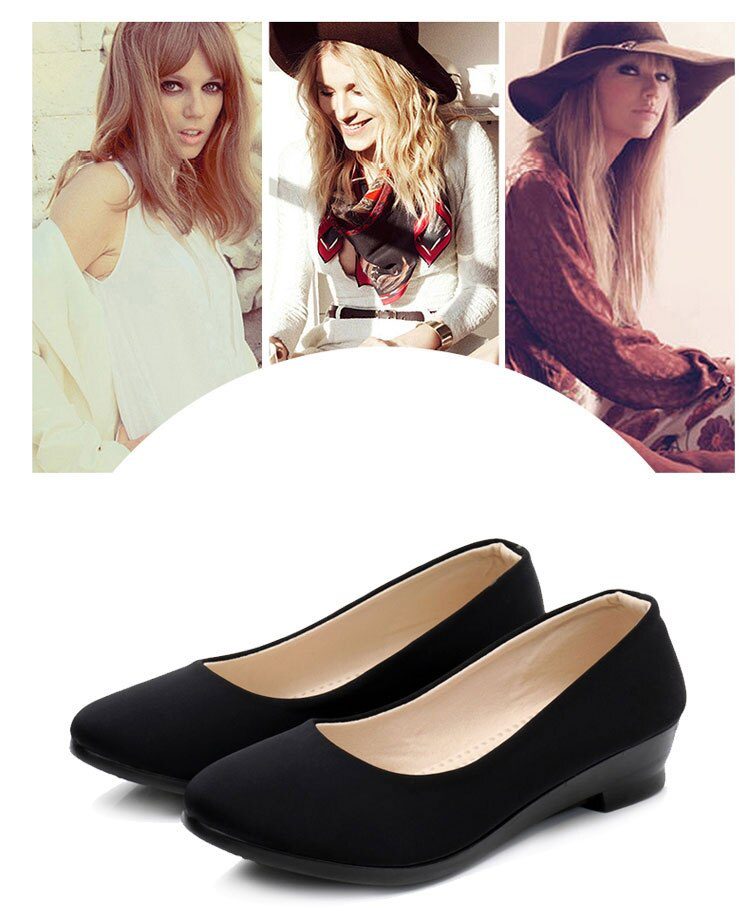 Women Flats Ballet Shoes Women Flats Office Work Shoes Oversize Boat Shoes Cloth Sweet Loafers Women's Pregnant Flats Shoes