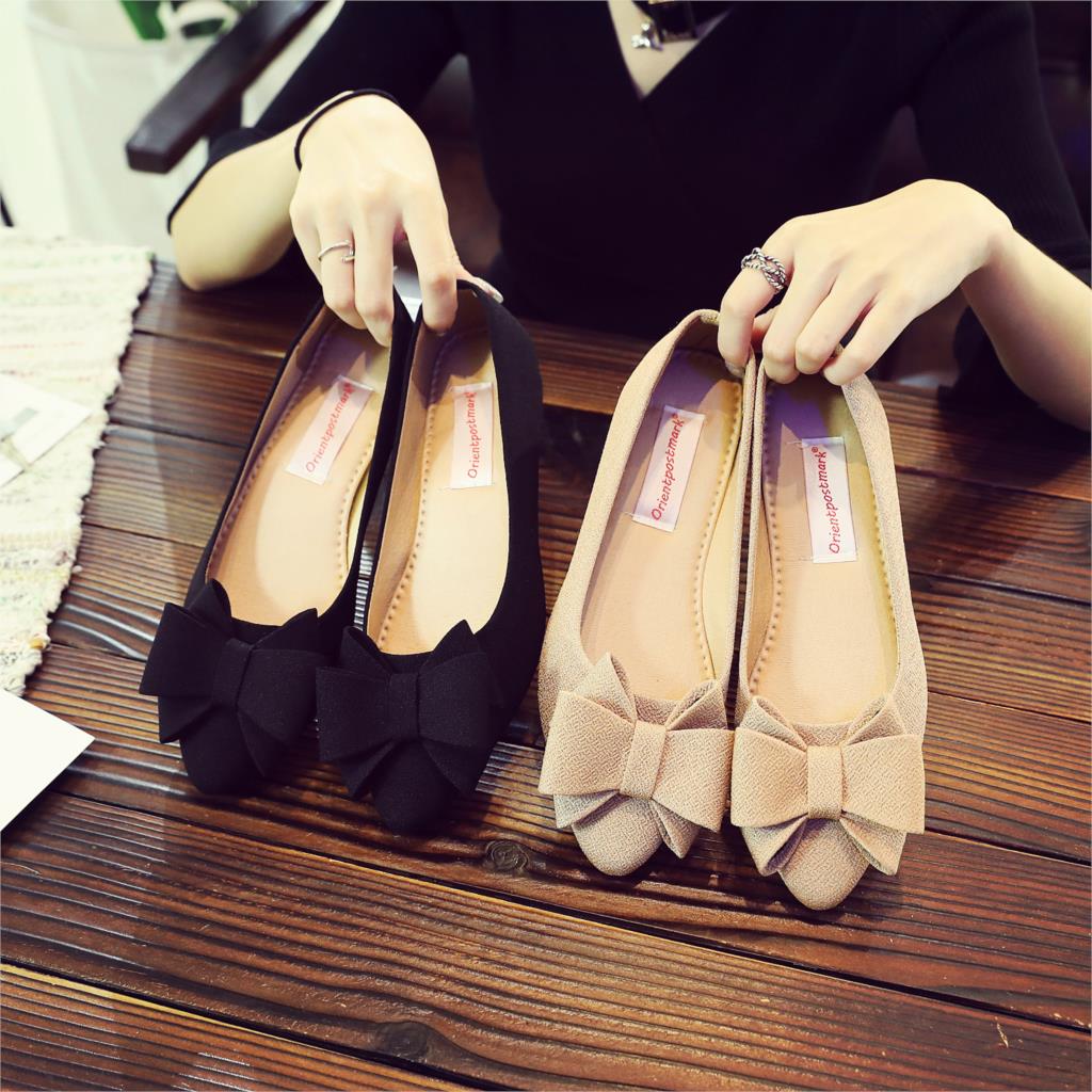 Women Flats Ballet Shoes Women Flats Office Work Shoes Oversize Boat Shoes Cloth Sweet Loafers Women's Pregnant Flats Shoes