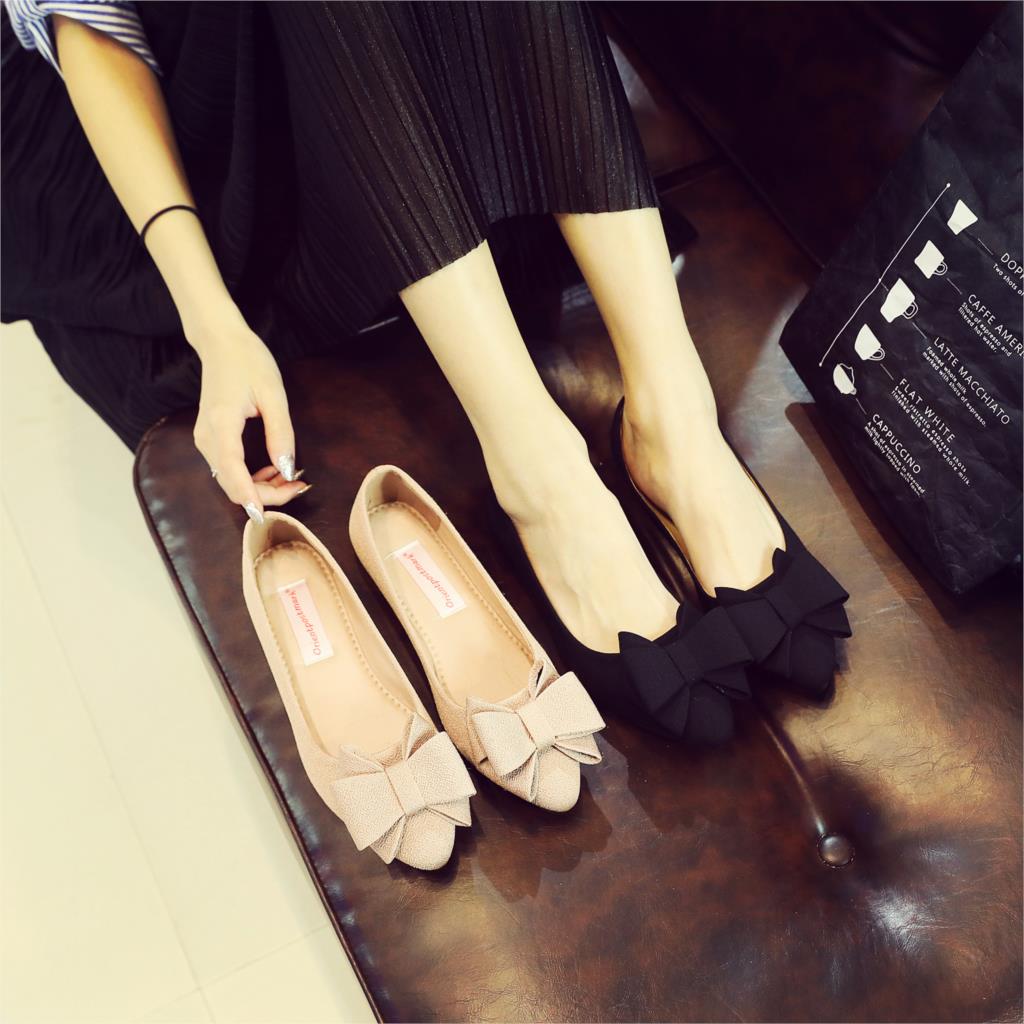 Women Flats Ballet Shoes Women Flats Office Work Shoes Oversize Boat Shoes Cloth Sweet Loafers Women's Pregnant Flats Shoes