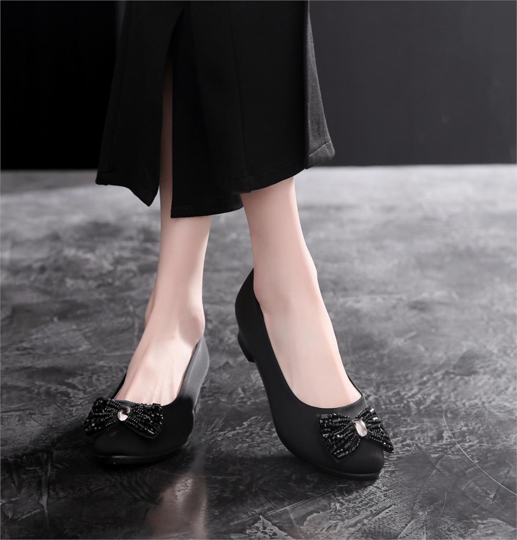 Women Flats Ballet Shoes Women Flats Office Work Shoes Oversize Boat Shoes Cloth Sweet Loafers Women's Pregnant Flats Shoes