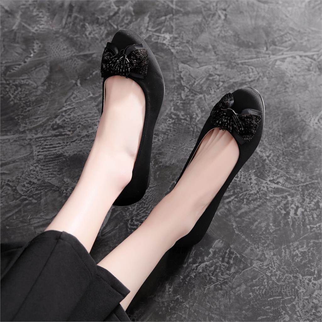 Women Flats Ballet Shoes Women Flats Office Work Shoes Oversize Boat Shoes Cloth Sweet Loafers Women's Pregnant Flats Shoes