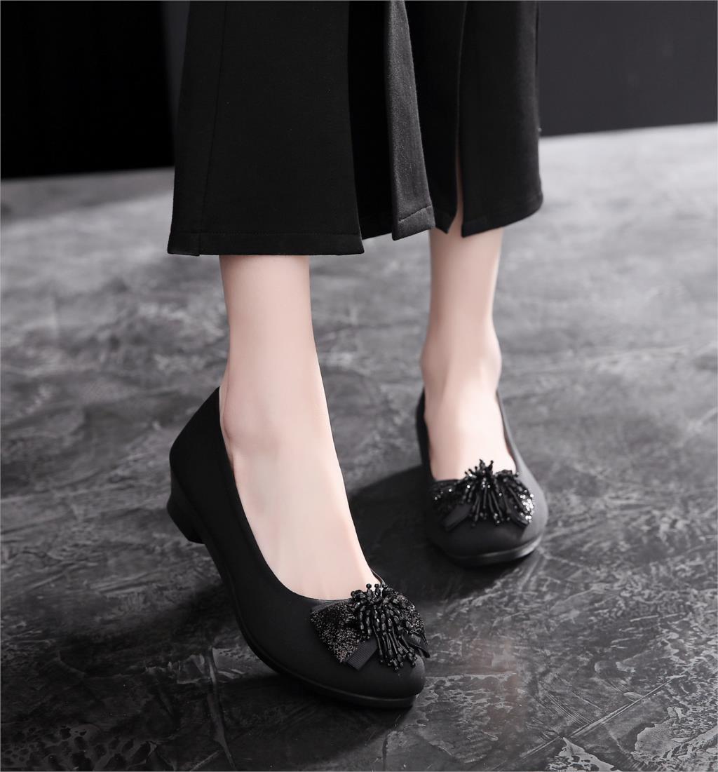 Women Flats Ballet Shoes Women Flats Office Work Shoes Oversize Boat Shoes Cloth Sweet Loafers Women's Pregnant Flats Shoes