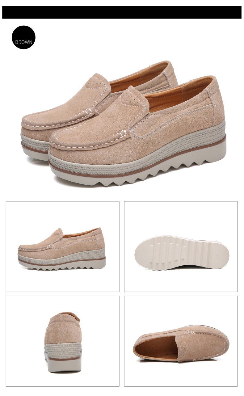 2020 Spring Women Shoes Platform Flats Sneakers Women Suede Leather Women Casual Shoes Slip On Flats Heels Creepers Moccasins 2020 Spring Women Shoes Platform Flats Sneakers Women Suede Leather Women Casual Shoes Slip On Flats Heels Creepers Moccasins