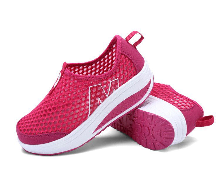 Spring Summer Shoes Woman Breathable Breathable Mesh Flat Platform Women Shoes Slip On Women's Loafers Swing Wedges Ladies Shoe