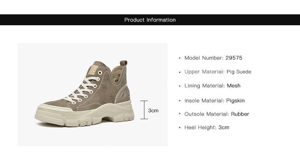 BeauToday Casual Sneakers Women Suede Leather Round Toe Lace-Free High Top Ladies Retro fashion Flat Shoes Handmade 29575