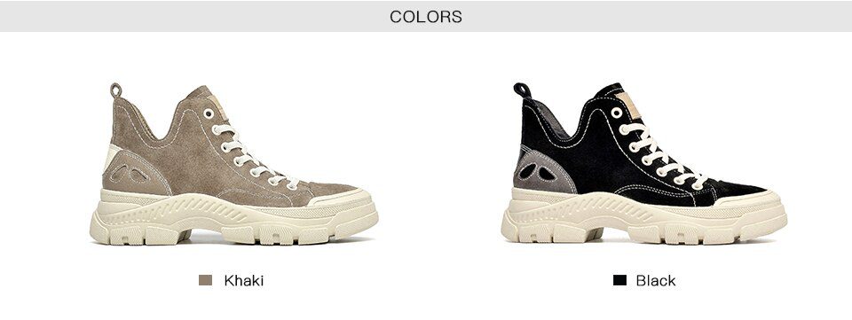 BeauToday Casual Sneakers Women Suede Leather Round Toe Lace-Free High Top Ladies Retro fashion Flat Shoes Handmade 29575