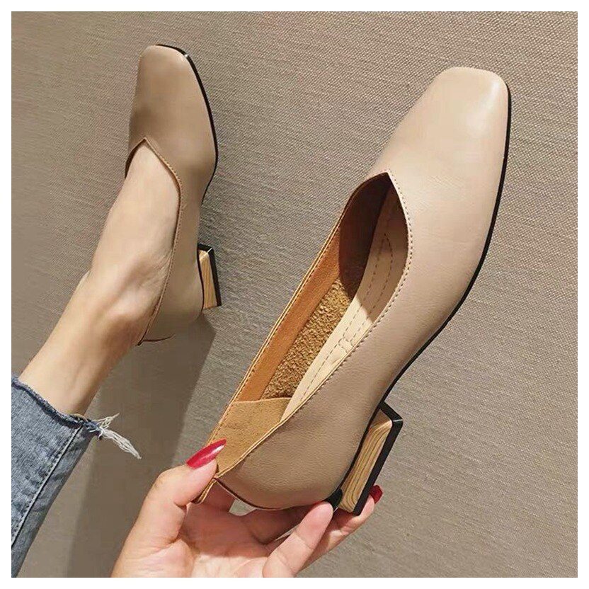New Spring Flats Shoes Women Wooden Low Heel Ballet Square Toe Shallow Brand Shoe Slip On Loafer zapatos de mujer big size 35-41 New Spring Flats Shoes Women Wooden Low Heel Ballet Square Toe Shallow Brand Shoe Slip On Loafer zapatos de mujer big size 35-41