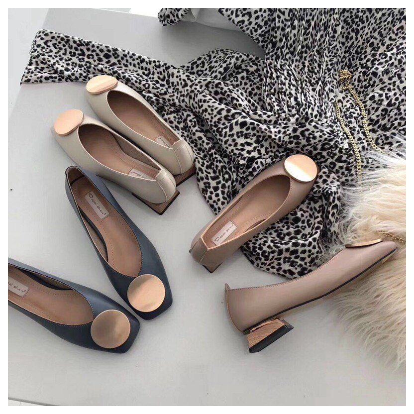 DONLEE QUEEN Women Flats Shoes Low Wooden Heel Ballet Square Toe Shallow Buckle Brand Shoes Slip On Loafer Big Size 35- 41 Mujer DONLEE QUEEN Women Flats Shoes Low Wooden Heel Ballet Square Toe Shallow Buckle Brand Shoes Slip On Loafer Big Size 35- 41 Mujer