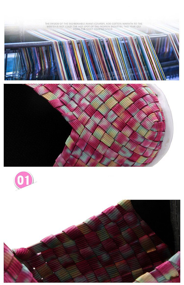 Women Shoes Lady Summer Slip On Flats Sneakers Breathable Lightweight Women Flat Shoes Manual Woven Shallow Women Casual Shoes