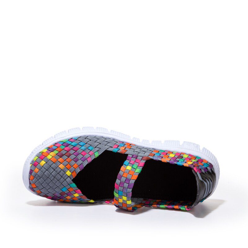 Women Shoes Lady Summer Slip On Flats Sneakers Breathable Lightweight Women Flat Shoes Manual Woven Shallow Women Casual Shoes