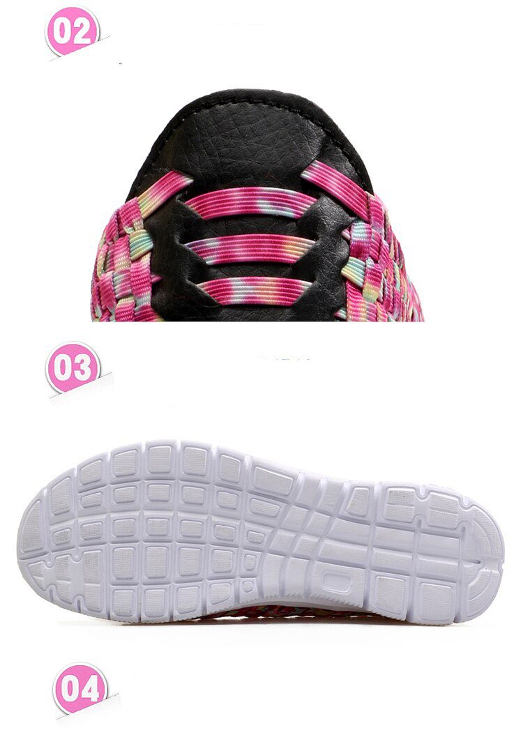 Women Shoes Lady Summer Slip On Flats Sneakers Breathable Lightweight Women Flat Shoes Manual Woven Shallow Women Casual Shoes