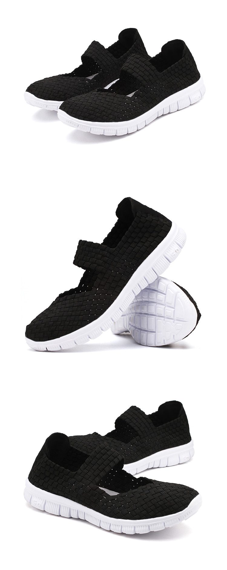 Women Shoes Lady Summer Slip On Flats Sneakers Breathable Lightweight Women Flat Shoes Manual Woven Shallow Women Casual Shoes