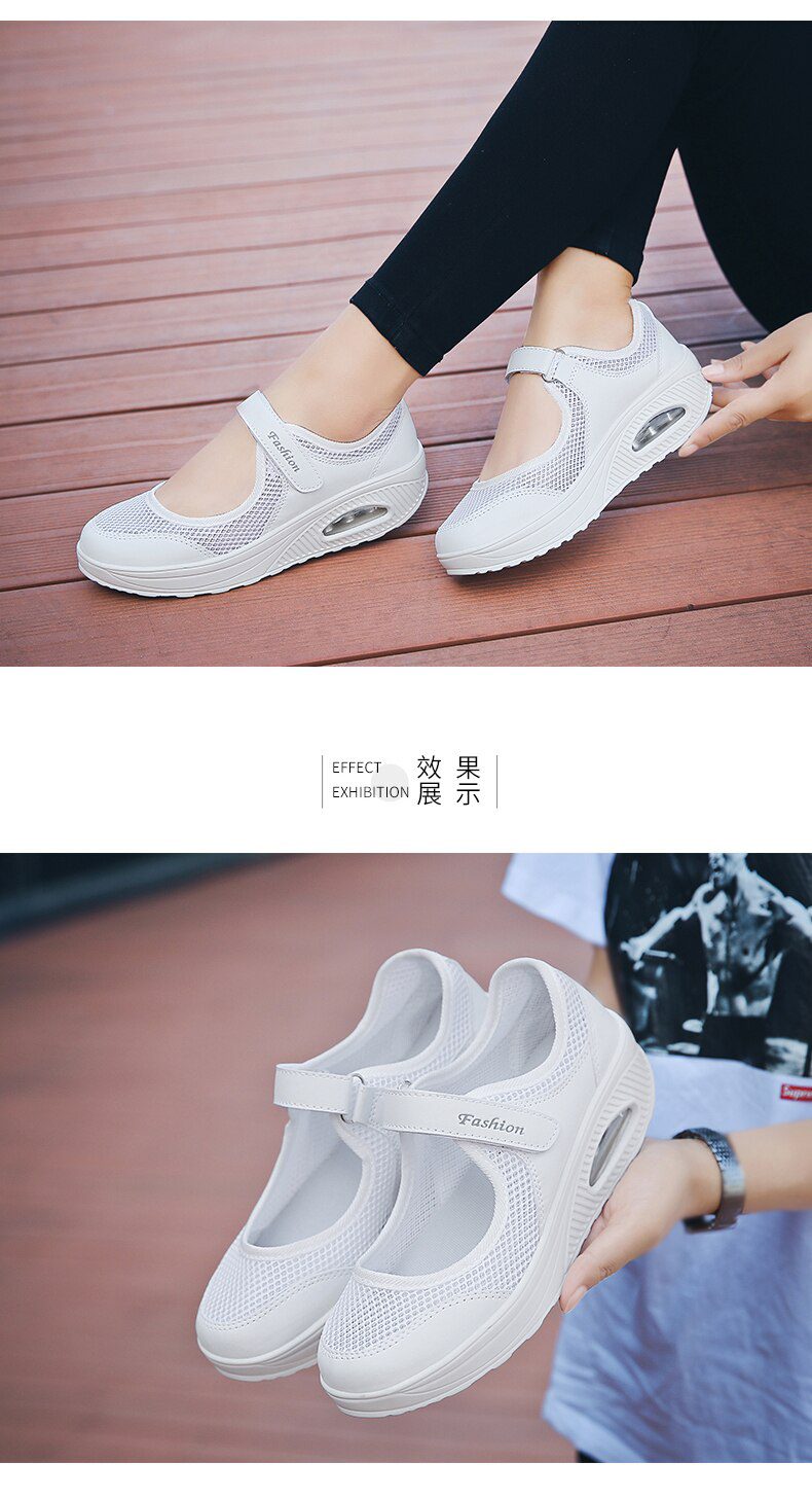 STS 2021 Summer Fashion Women Flat Platform Shoes Woman Breathable Mesh Casual Shoes Moccasin Zapatos Mujer Ladies Boat Shoes