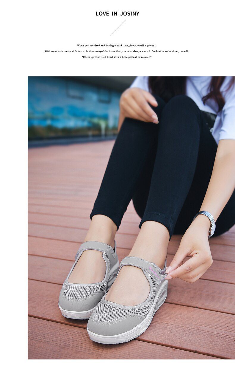 STS 2021 Summer Fashion Women Flat Platform Shoes Woman Breathable Mesh Casual Shoes Moccasin Zapatos Mujer Ladies Boat Shoes