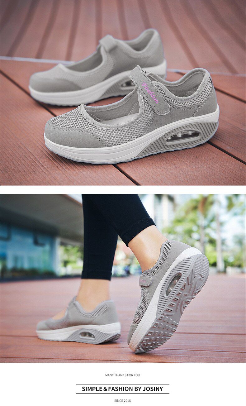 STS 2021 Summer Fashion Women Flat Platform Shoes Woman Breathable Mesh Casual Shoes Moccasin Zapatos Mujer Ladies Boat Shoes
