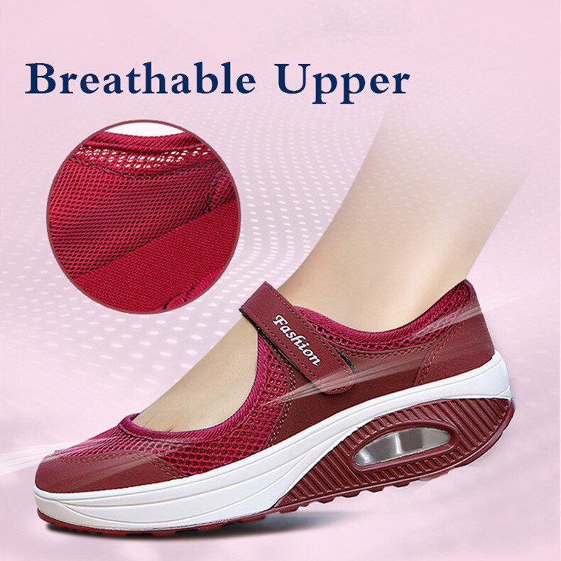 STS 2021 Summer Fashion Women Flat Platform Shoes Woman Breathable Mesh Casual Shoes Moccasin Zapatos Mujer Ladies Boat Shoes